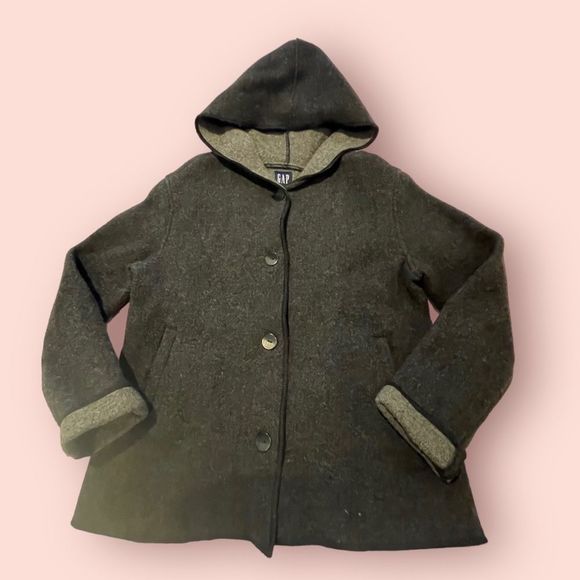 GAP Wool Blend Button Down Jacket XS - Like New - Picture 1 of 4